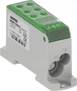 Распределительный блок MOREK OJL135A, зеленый, AL/CU, 1000В