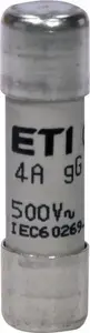Цилиндрическая плавкая вставка Eti-Polam CH10x38, gG, 4A, 500V