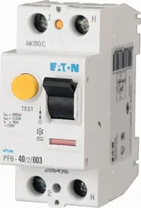 Дифференциальный выключатель Eaton PF6-40/2/01-A 2P 40A 0,1A тип A
