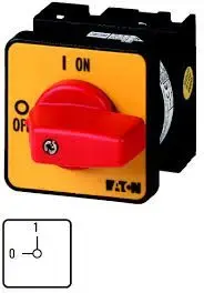 Кулачковый переключатель Eaton T0-1-8200/E-RT 0-1 1-полюсный 20А для встраивания