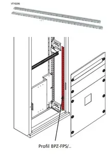 Eaton BPZ-FPS/350 Front Cover Mounting Profile 350mm