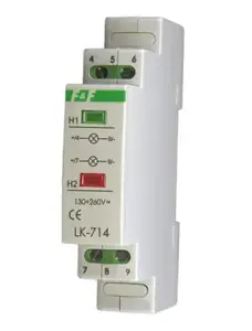 F&F LK-714 Dual LED Signal Indicator Light, Red and Green, 5-10V and 130-260V AC/DC
