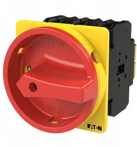 Главный выключатель EATON P3-80/EA/SVB, 3 полюса, 80А, накладной монтаж, красно-желтая поворотная ручка с блокировкой