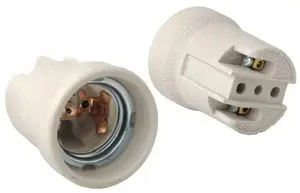 GTV E40 Ceramic Lamp Holder, White