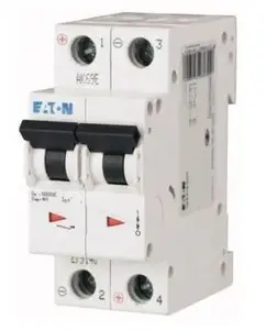 Eaton FAZ-D6/2 automātiskais slēdzis, 2-polu, D-raksturlīkne, 6A, 15kA