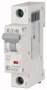 Автоматический выключатель EATON HN-C2/1 1P C 2A 6kA AC