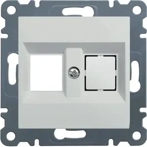 Hager WL2320 Double Keystone Jack Plate Lumina 2 White
