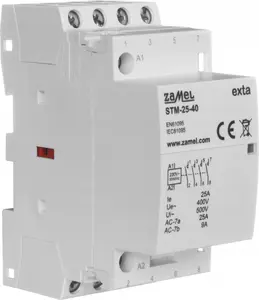 Модульный контактор Zamel STM-25-40 25А 4НО 230В AC