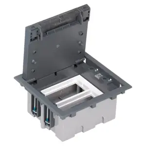 Напольная розетка Kontakt-Simon SF210/1, двойная, серая, IP40