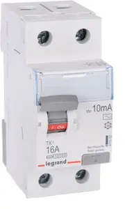 Дифференциальный выключатель Legrand TX3 P302 2P 16A 0,01A тип AC