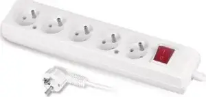 Сетевой фильтр Plastrol PS-570WS/5 на 5 розеток с кабелем 5 м, белый