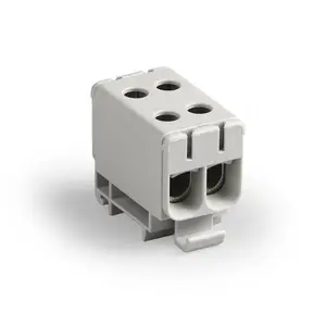 Ensto CLAMPOPRO KE66 Distribution Terminal Block, 2-Pole, 6-50mm2 Al, 2.5-50mm2 Cu, Grey