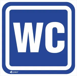 ANRO WC norādes zīme 100 x 100 mm