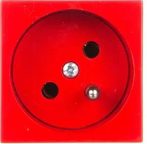 Kopos Single Socket 16A 2P+E Red QP 45x45