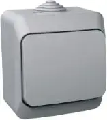 Розетка одинарная Schneider Electric Cedar Plus с заземлением, крышкой и шторками, 16А, IP44, серая