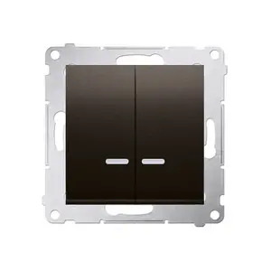 Kontakt-Simon DW5BL.01/46 Double Rocker Switch, Bronze, 10A 250V