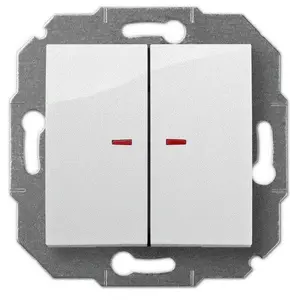 Elektro-Plast Carla Double Rocker Switch with Illumination, White