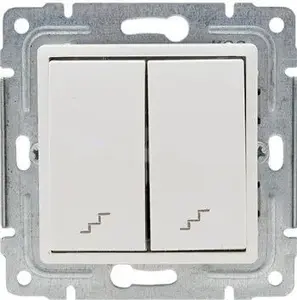 KOS Vena Double Staircase Switch White