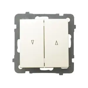 Ospel ŁP-7G/m/27 Shutter Switch, 10 A, 250 V, IP20, Ecru