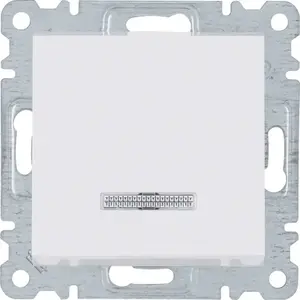 Hager WL0410 Momentary Switch with Illumination 10AX 230V White