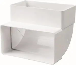 VENTS 460 vertikālais 90° līkums gaisa vadiem 120 x 60 mm balts