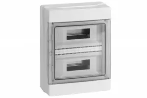 Pawbol C.14524 Surface-Mounted Modular Distribution Board 2x12 Modules IP65 with N+PE Terminals