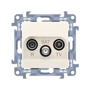 Антенная розетка оконечная Kontakt-Simon CASK.01/41 R-TV-SAT, белая, IP20