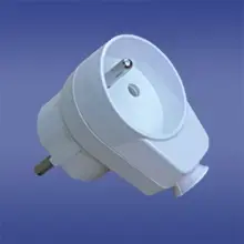 Elektro-Plast AWA-WG Angled Plug-Socket Adapter 16A 2P with Grounding White