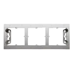 Kontakt-Simon DPN3/43 Triple Surface-Mounted Box Accessory, Silver Matte