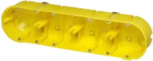 Распределительная коробка для скрытого монтажа ELEKTROPLAST PK-4x60 четверная 60 мм желтая с винтами