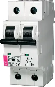 Автоматический выключатель Eti-Polam ETIMAT10 2P C 10A 6kA DC