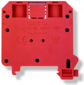 Simet ZSG1-35.0N Screw Terminal Block 2.5-35mm2 2-Pole Red