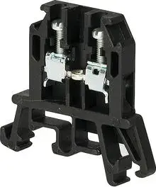 Pokój ZUG-G2,5 Threaded DIN Rail Terminal Block, Black