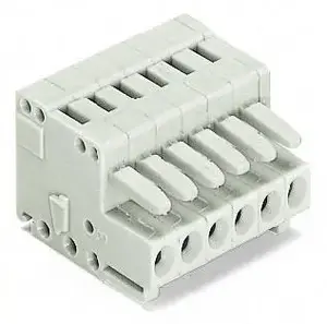 Wago 734-105 MCS-MINI Classic 5-Pole Terminal Block, 3.5 mm Pitch, Grey
