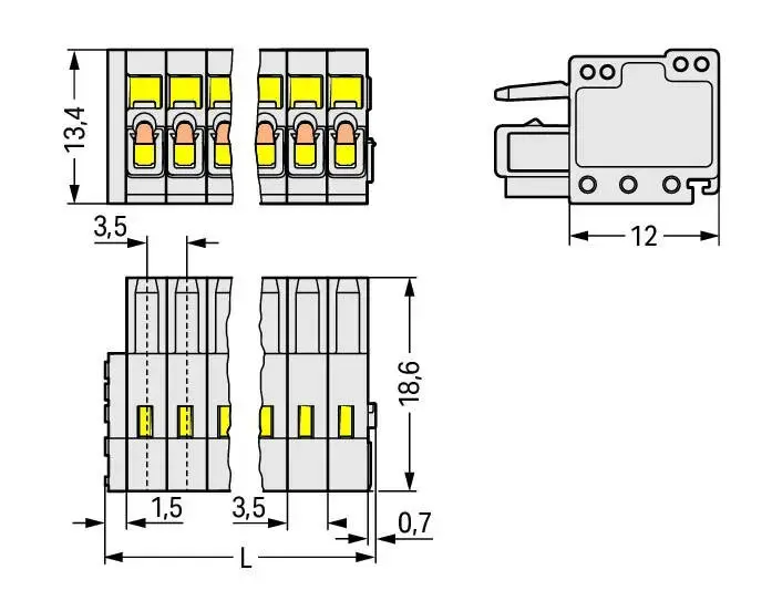 Wago 734-105 MCS-MINI Classic spaiļu bloks Photo 3