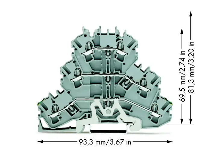 Wago 2002-3227 3-līmeņu spailes bloks Photo 3