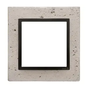 Одинарная рамка Kontakt-Simon DRN1/93 Nature Concrete антрацитового цвета