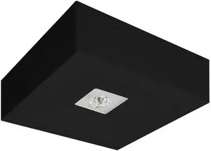 AWEX LOVATO N ECO LED Emergency Luminaire 3W 315lm Open Area 1h Maintained Black