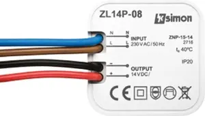 Kontakt-Simon ZL14P-08 Flush-Mounted LED Power Supply 14V DC 8W