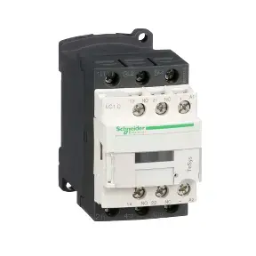 Schneider Electric LC1D18ED 3-Pole Power Contactor 18A 48V DC with 1NO+1NC Auxiliary Contacts