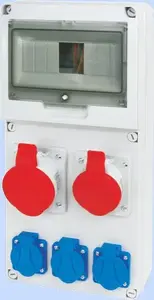 Elektromet RSE-03 Construction Power Distribution Board 8 Modules 1x16A 5P 400V, 1x32A 5P 400V, 3x16A 2P+Z IP54