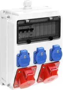 PCE ADAMÓW Construction Power Distribution Board 2x32A 5P and 2x230V Sockets IP44