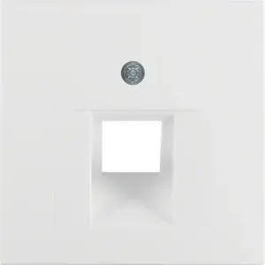 Hager 14071909 Wall Plate for Single UAE Socket, White