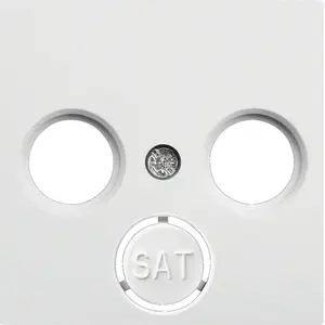 Hager WL6310 Front Plate for RTV-SAT Sockets White