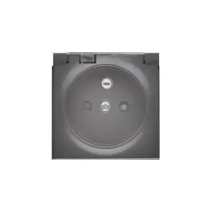 Kontakt-Simon DGZ1BUZP/48A Socket Outlet Cover with Transparent Flap, IP44, Anthracite