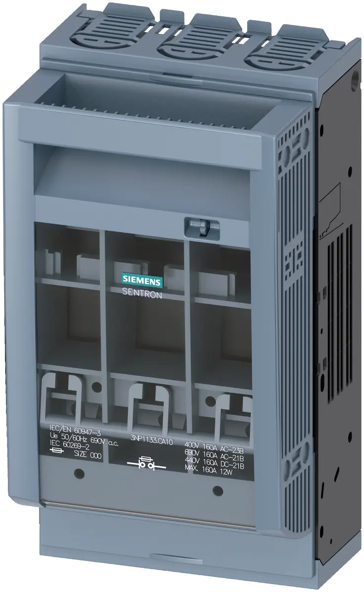 Siemens 3NP1 drošinātāju slēdzis-atvienotājs NH00 3P