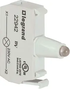 Одинарный контактный блок Legrand 022942 для светосигнальных головок, зеленый