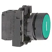 Кнопка управления Schneider Electric XB5AA3311, 22 мм, зеленая, 1НО, с самовозвратом