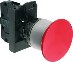 Spamel ST22-DC-10 Mushroom Push Button, 22mm, 1NO, Red