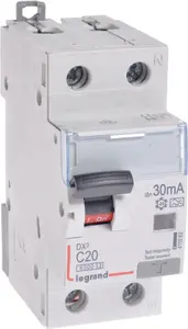 Legrand DX3 P312 RCBO 2P 20A C-Curve 30mA Type A